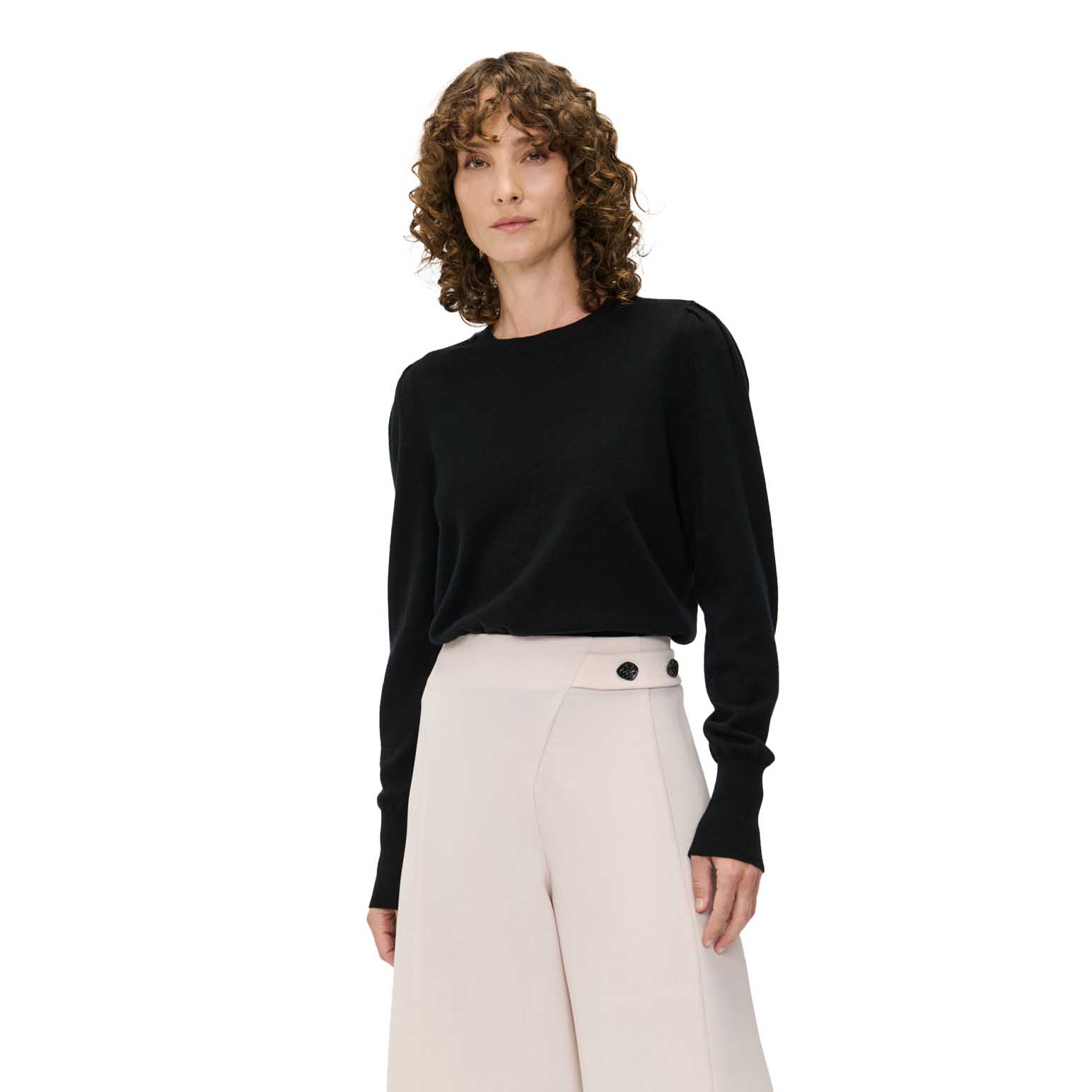 Veronika Maine Extrafine Merino Blend Tuck Sleeve Knit